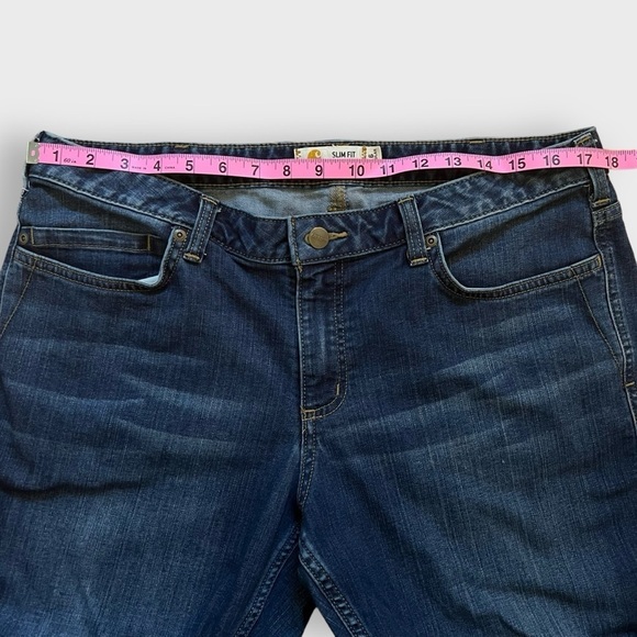 Carhartt Layton Slim Fit Boot Cut Dark Wash Denim Jeans Women’s Size 16 - Picture 13 of 16